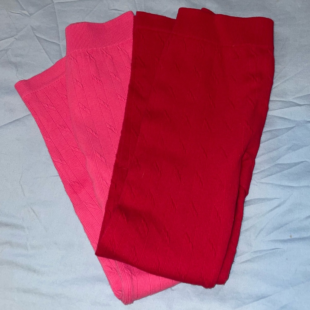 2 pair of girls Faded Glory knit leggings
